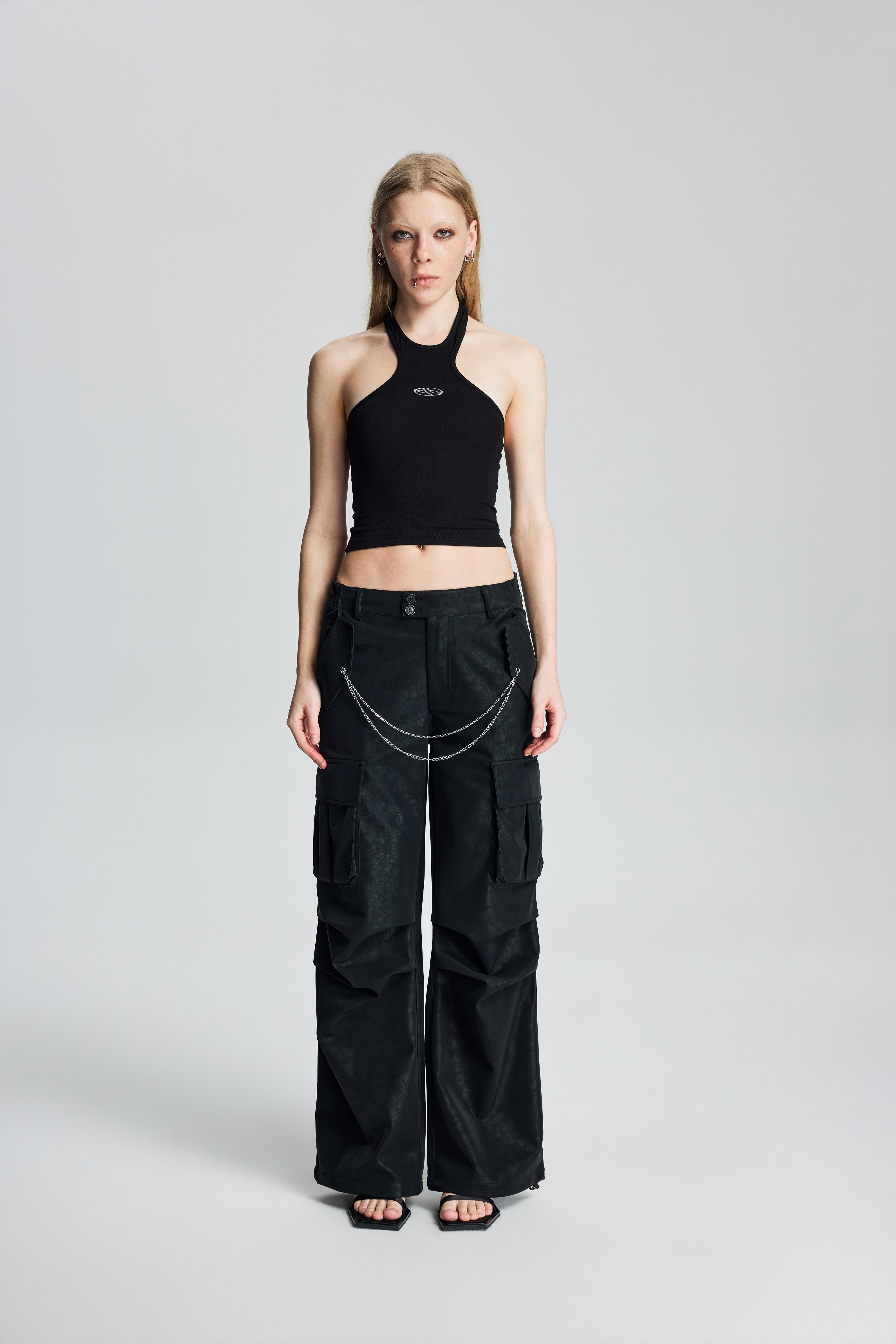 Faux Leather Cargo Pants | Women's Streetwear Trousers Canada