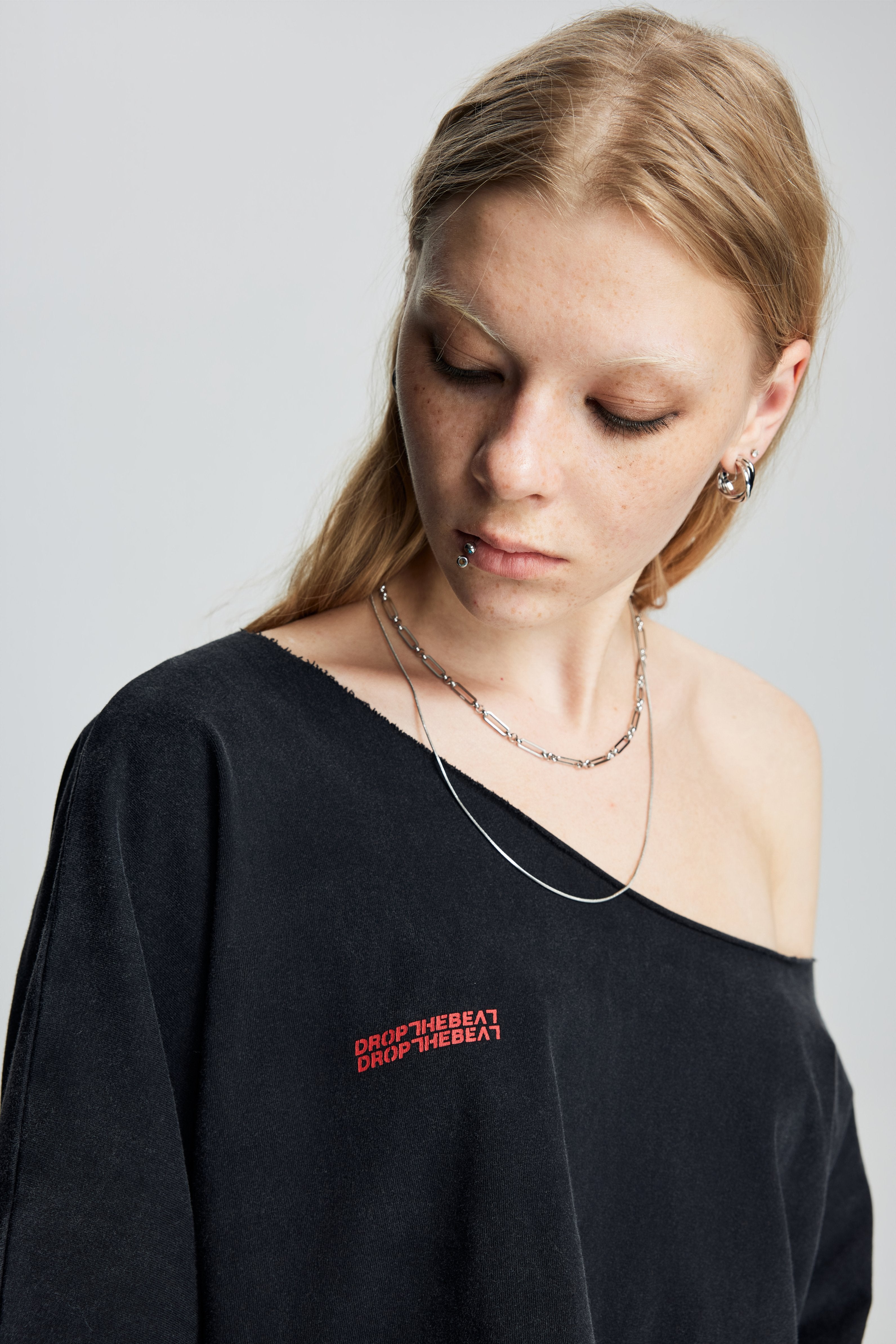 Washed Drop Shoulder Cropped Tee