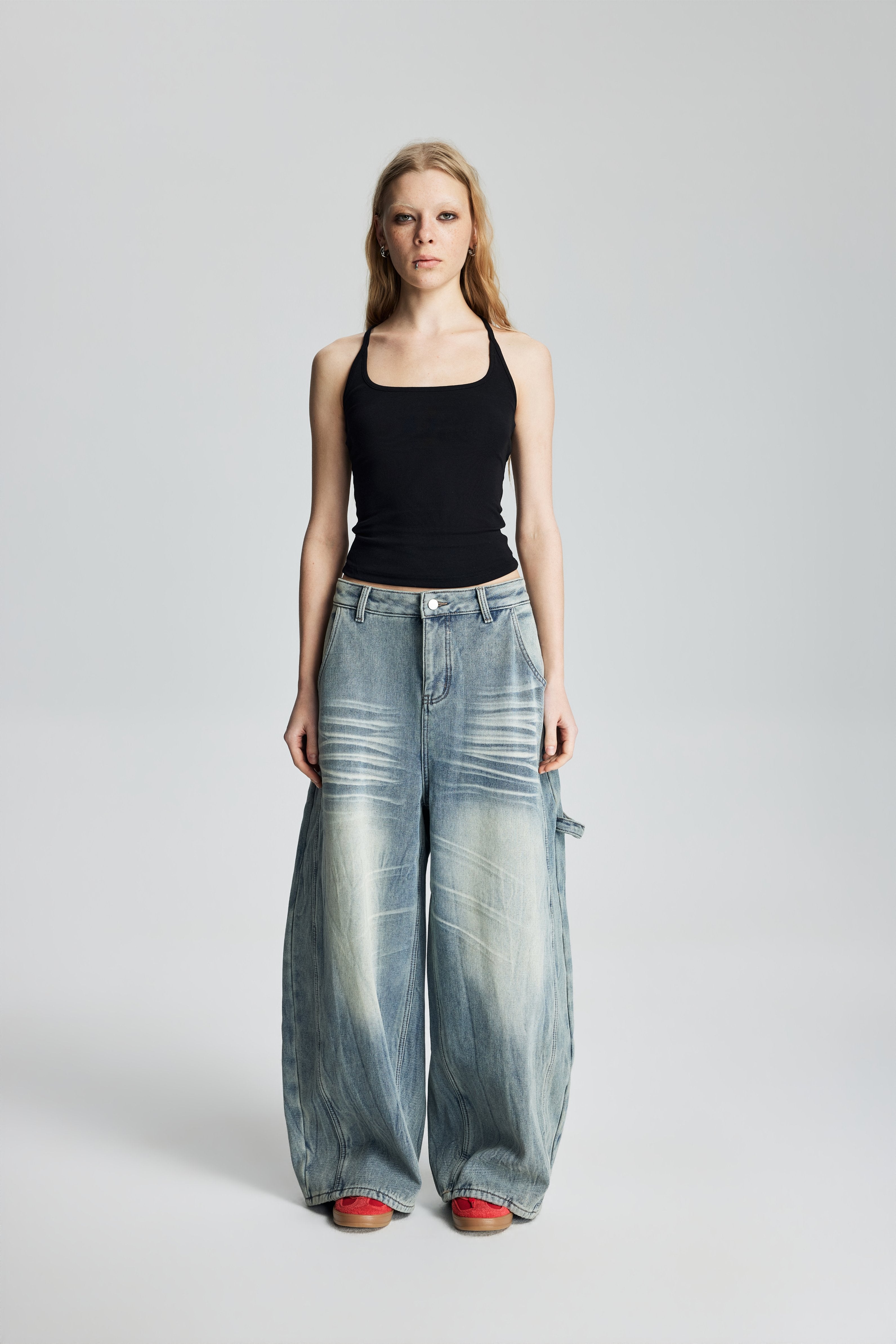 Stretch Fitted Racerback Tank Top (Black)