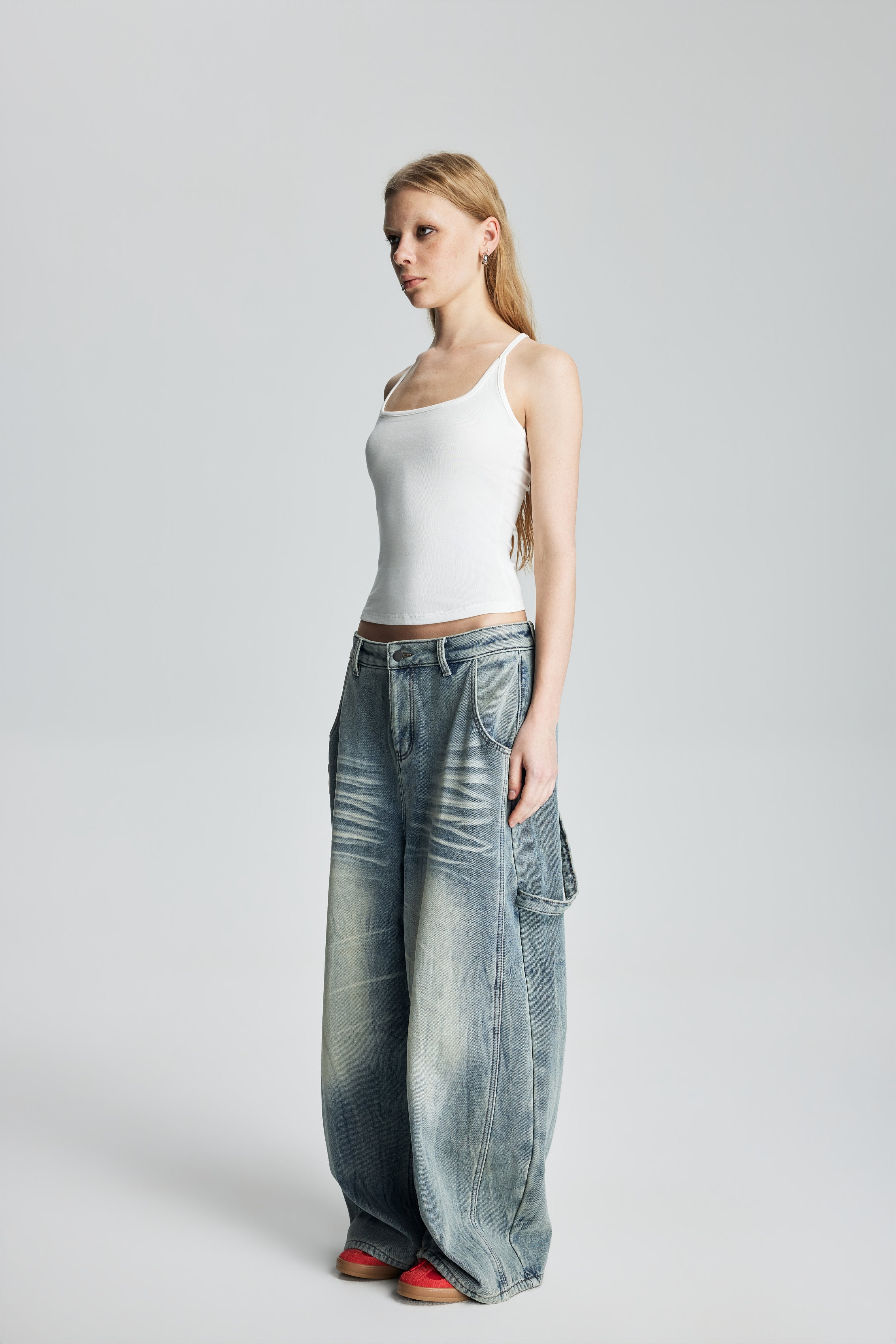 Stretch Fitted Racerback Tank Top (White)